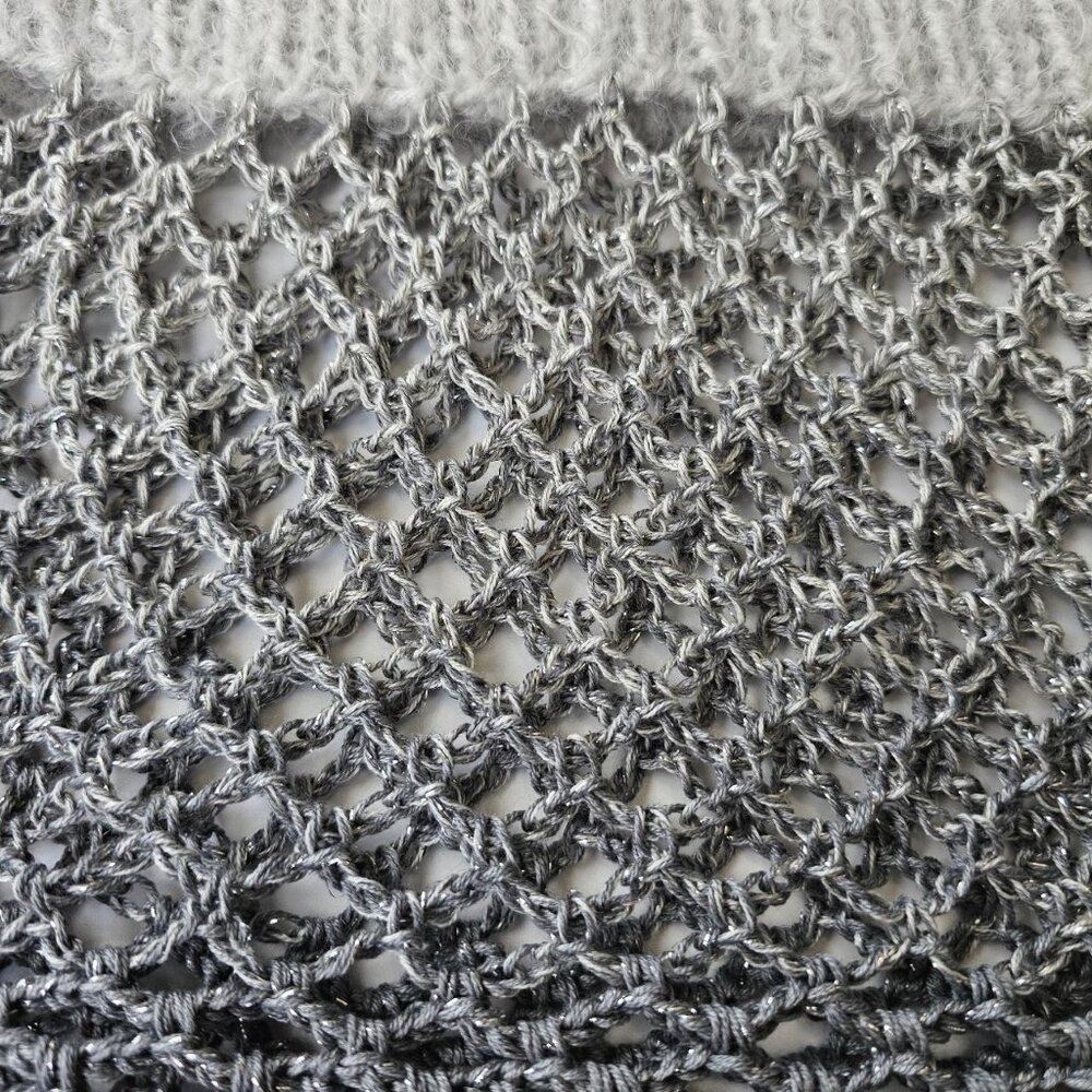 ✨ Handmade Knit & Crochet Mesh Top ✨ - Picture 3 of 6